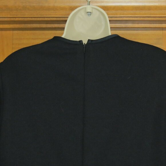 NWT Caron Black Knit Dress Long Sleeve Tiered Size 14 - Picture 8 of 11